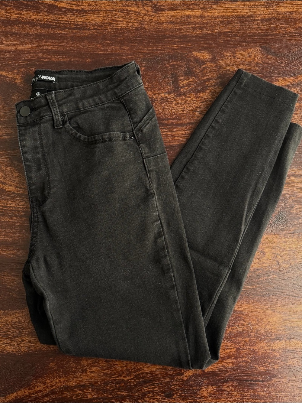 Fashion Nova Black Skinny Jeans Size 9 High Rise Stretch Denim